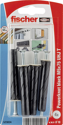 Fischer Powerknot Sort UHJ TX25 - 4 stk/kort
