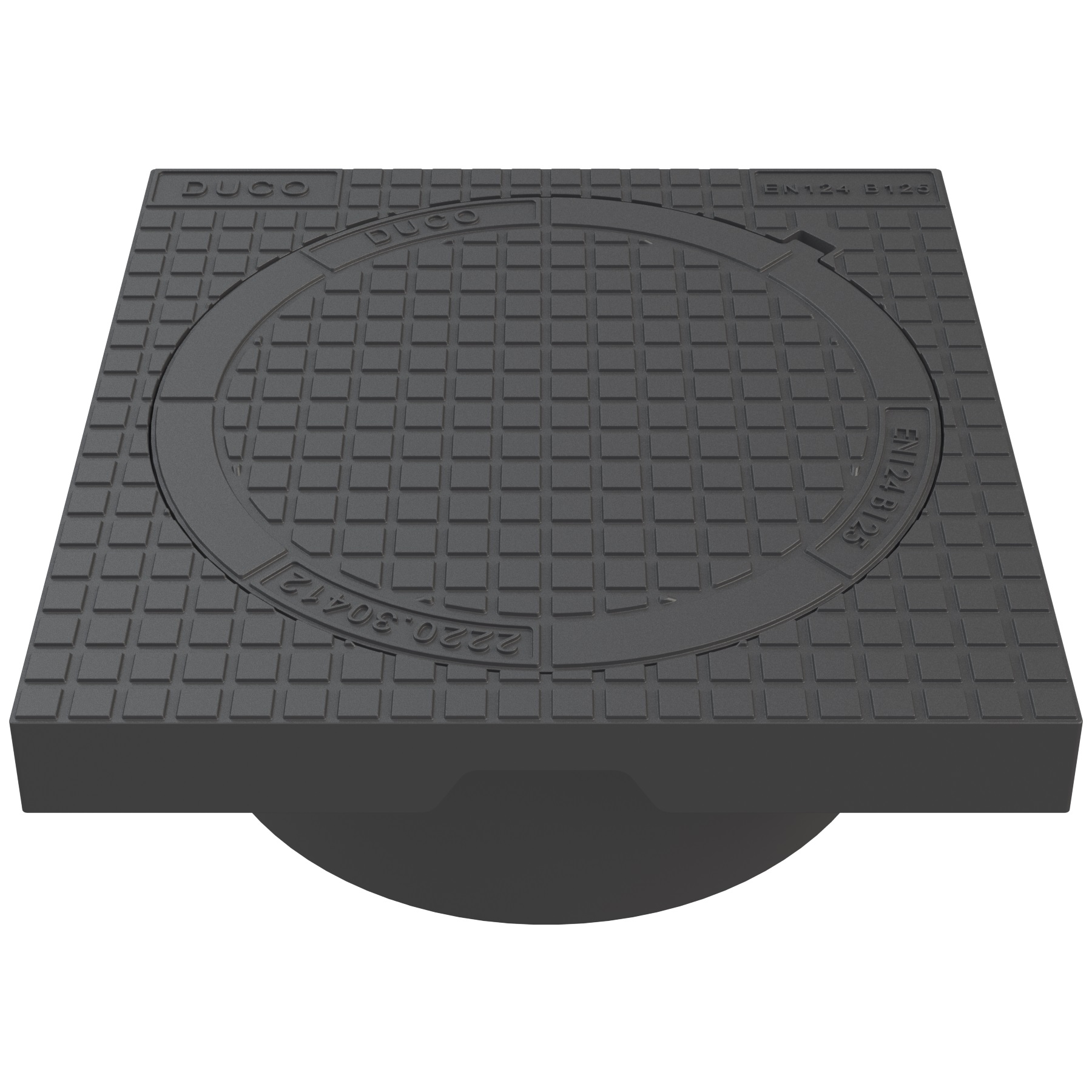 Duco Firkantkarm KL. B125 Inkl. Dæksel - Ø425