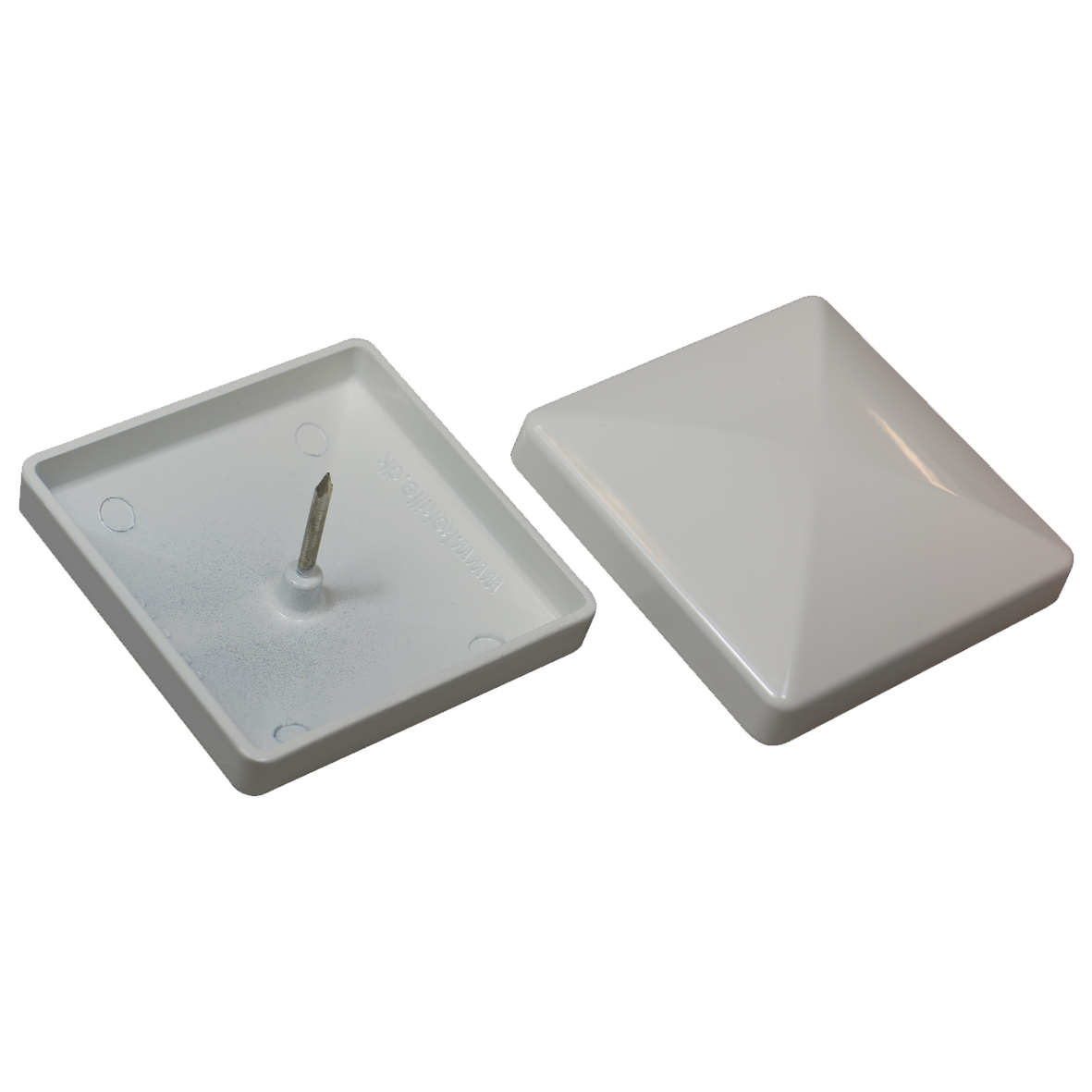 NSH Cap Alutop Hvid - 92x92x26,3mm