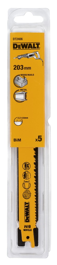 DEWALT bajonetsavsklinge 203 mm