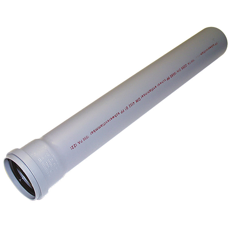 Afløbsrør grå Ø110mmx100cm