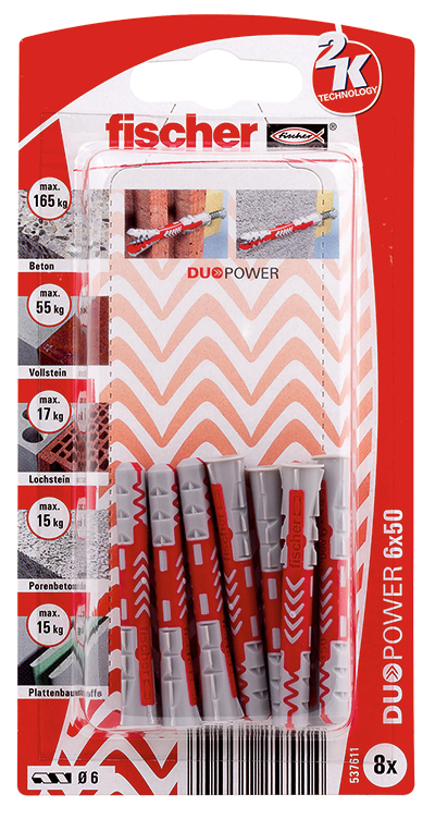 Fischer Dybel DuoPower - 6x50mm - 8 stk