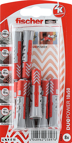 Fischer Dybel DuoPower - 10x50mm - 8stk