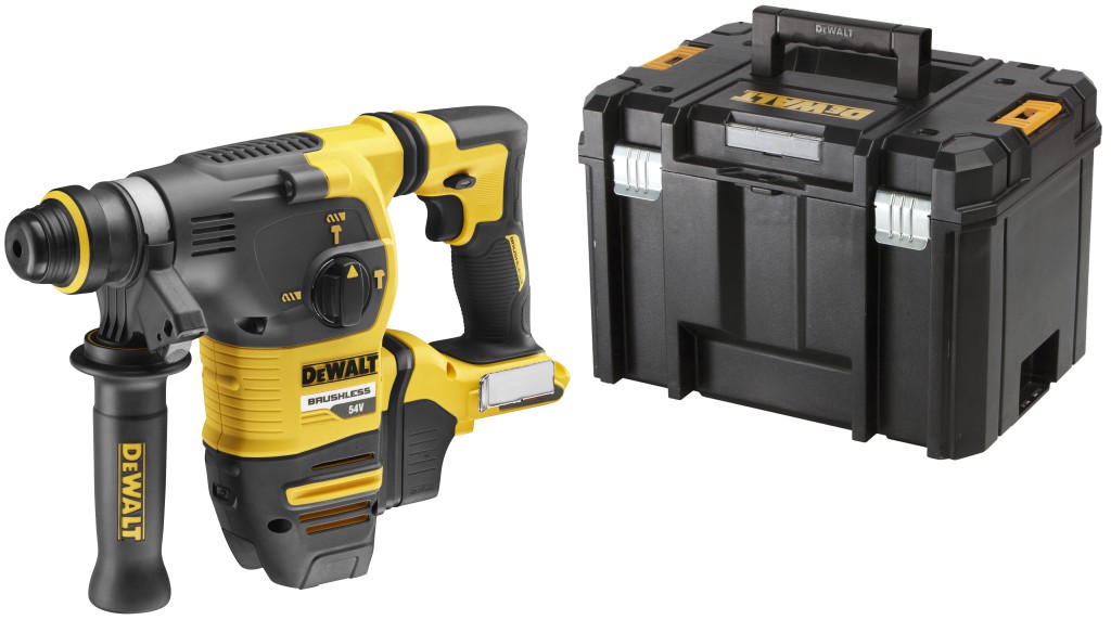DEWALT borehammer 54V XR FLEXVOLT kulløs SDS-Plus borehammer med 3 funktioner