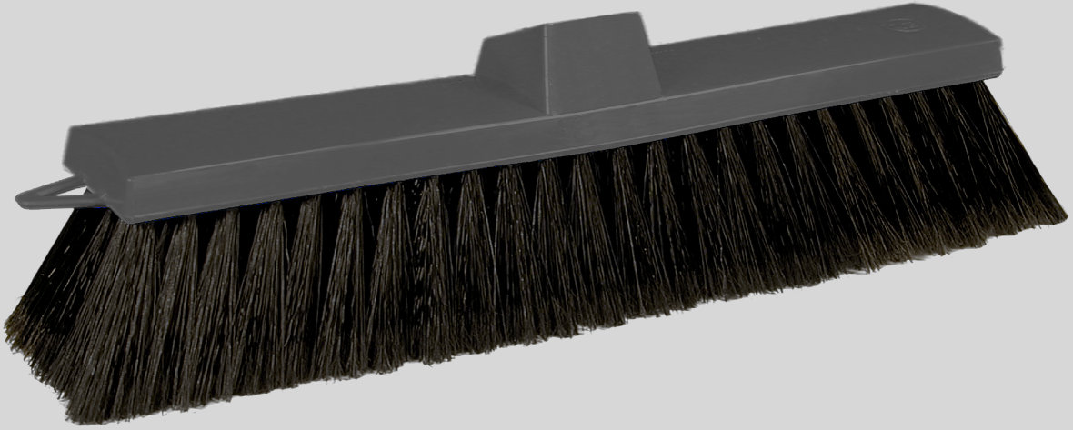 G. Funder fejekost i plast med imiteret hårblanding