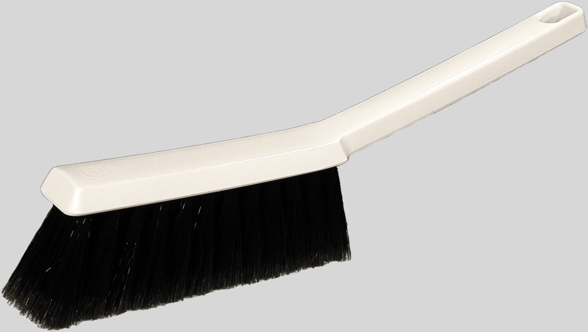 G. Funder støvekost med imiteret hårblanding