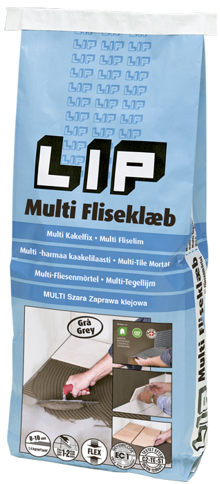 LIP Multi Fliseklæber - Fleksibel klæber - Grå 20kg
