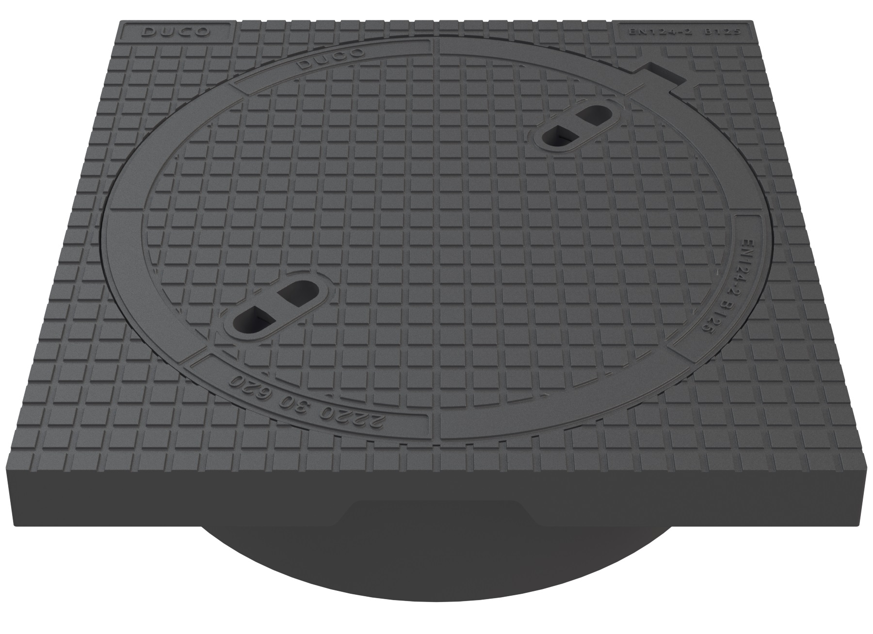 Duco Firkantkarm KL. B125 Inkl. Dæksel - Ø600
