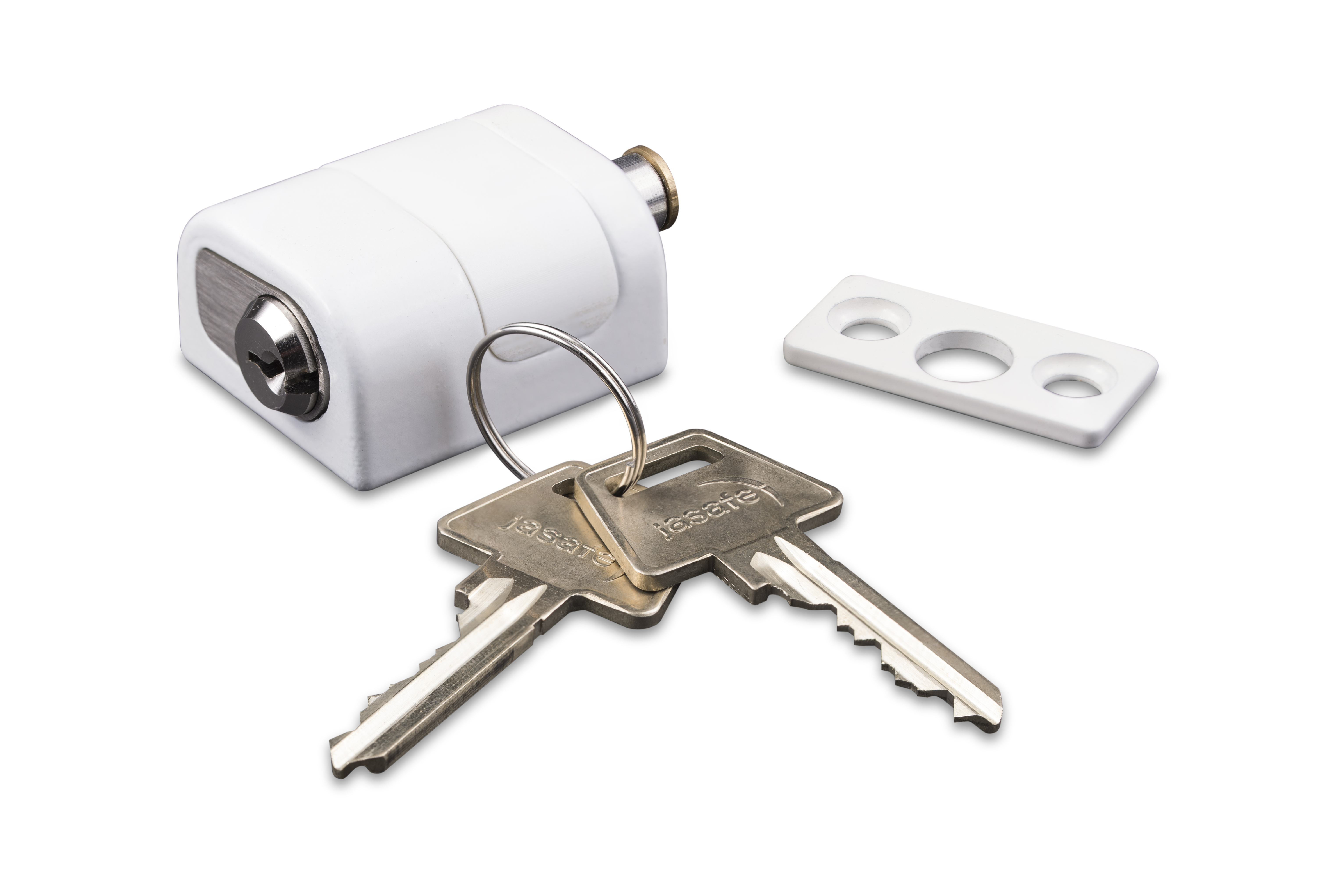 Jasa Vindueslås med cylinder Hvid