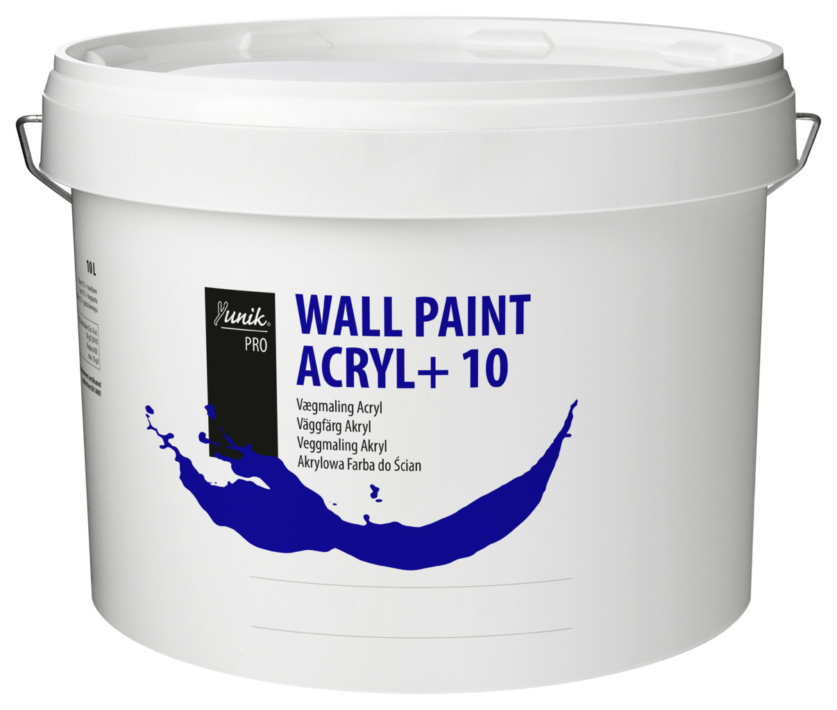 Yunik Pro Vægmaling Glans 10 Acryl+ Hvid - 10L