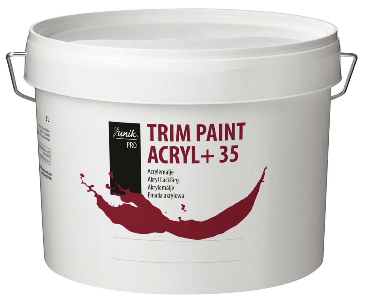 Yunik Pro Emaljemaling 35 Acryl+ Hvid - 3L