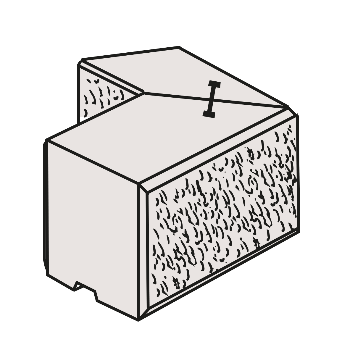 IBF Easyblokke Hjørne Type 1 18/30x18x15cm - Grå 