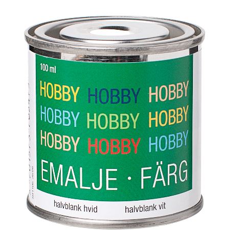 Hobbymaling Halvblank Grå - 0,1L