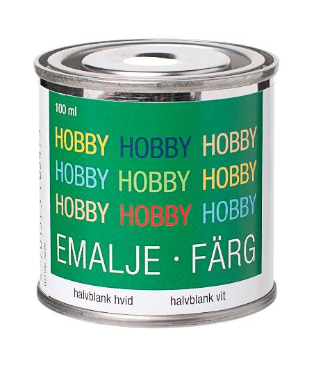 Hobbymaling Halvblank Rød - 0,1L