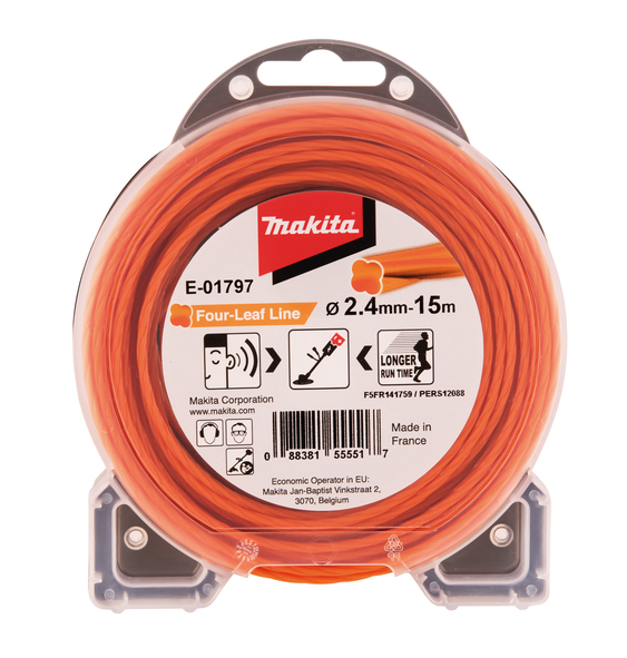 Makita Four-Leaf Nylon Tråd Rød - Ø2,4mm