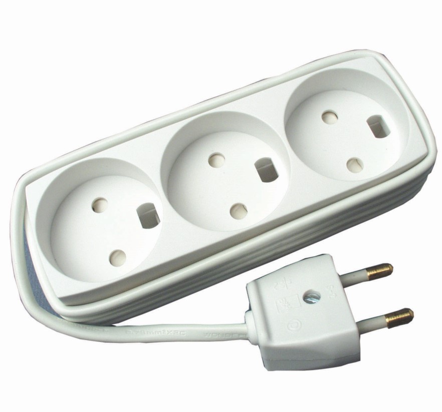 Unite Stikdåse 3 Udtag Hvid