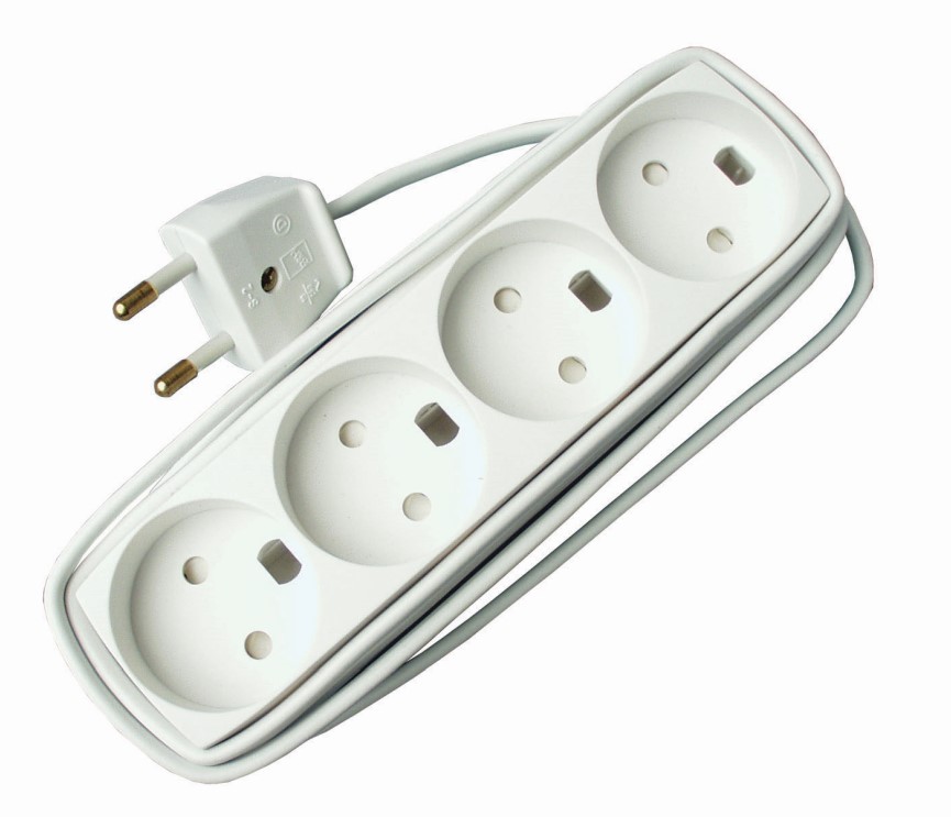 Unite Stikdåse 4 Udtag Hvid