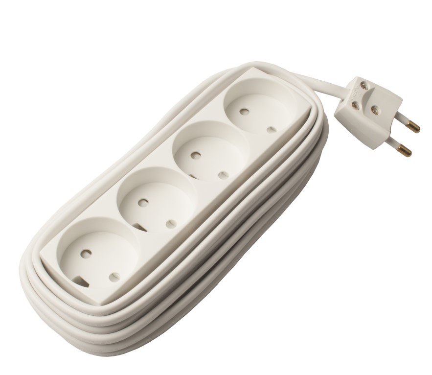 Unite Stikdåse 4 Udtag Hvid