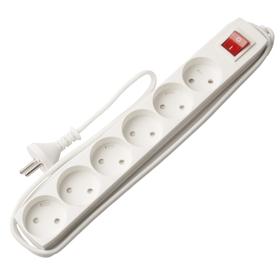 Unite Stikdåse T6/S Hvid - 1,5m