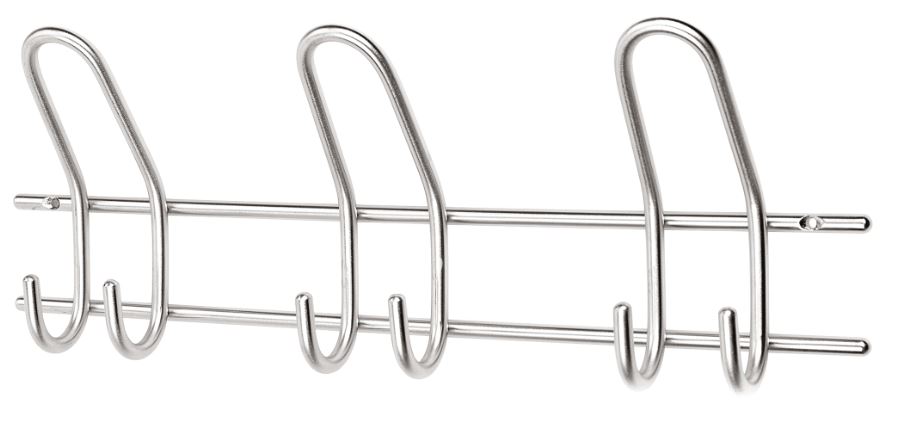 Habo Knagerække Saturn Stål - 3 dobbeltkroge