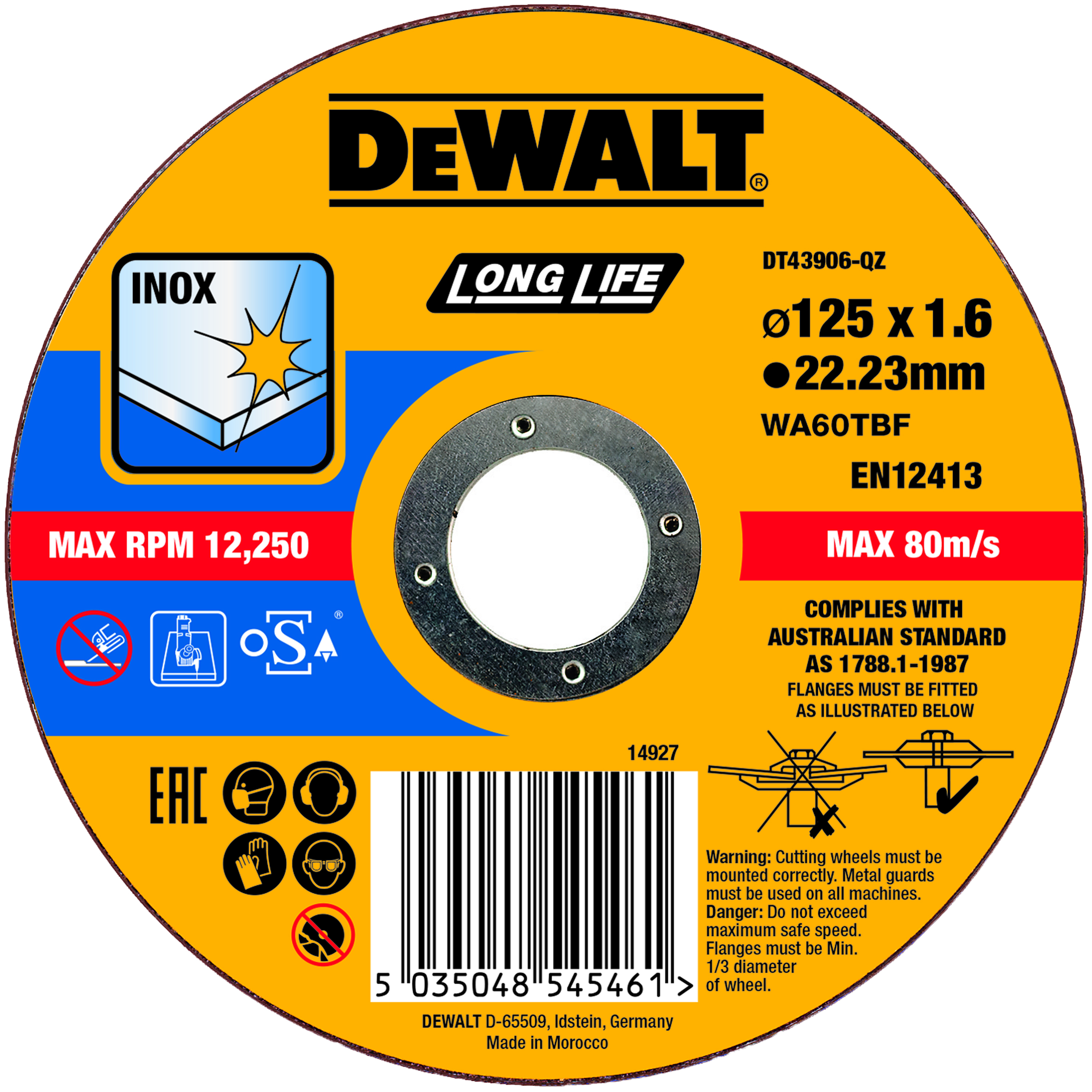 DEWALT skæreskive 125x1,6mm