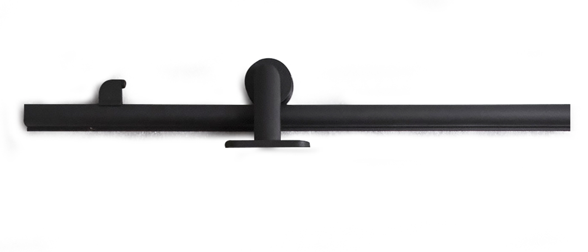 Habo Skydedørsbeslag Compact Sort - 2m