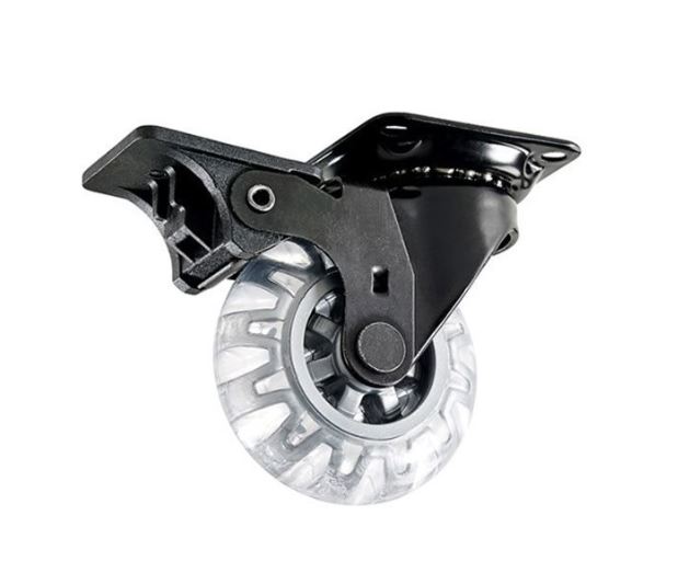 Habo Møbelhjul Drejeligt m/Bremse Sort - Ø50mm