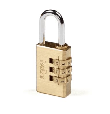 Habo Hængelås Messing - 28mm