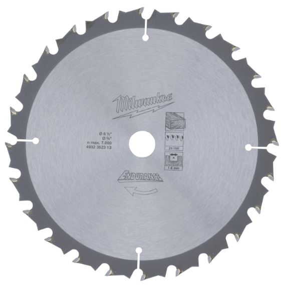 Milwaukee Rundsavklinge 24T - 165mm
