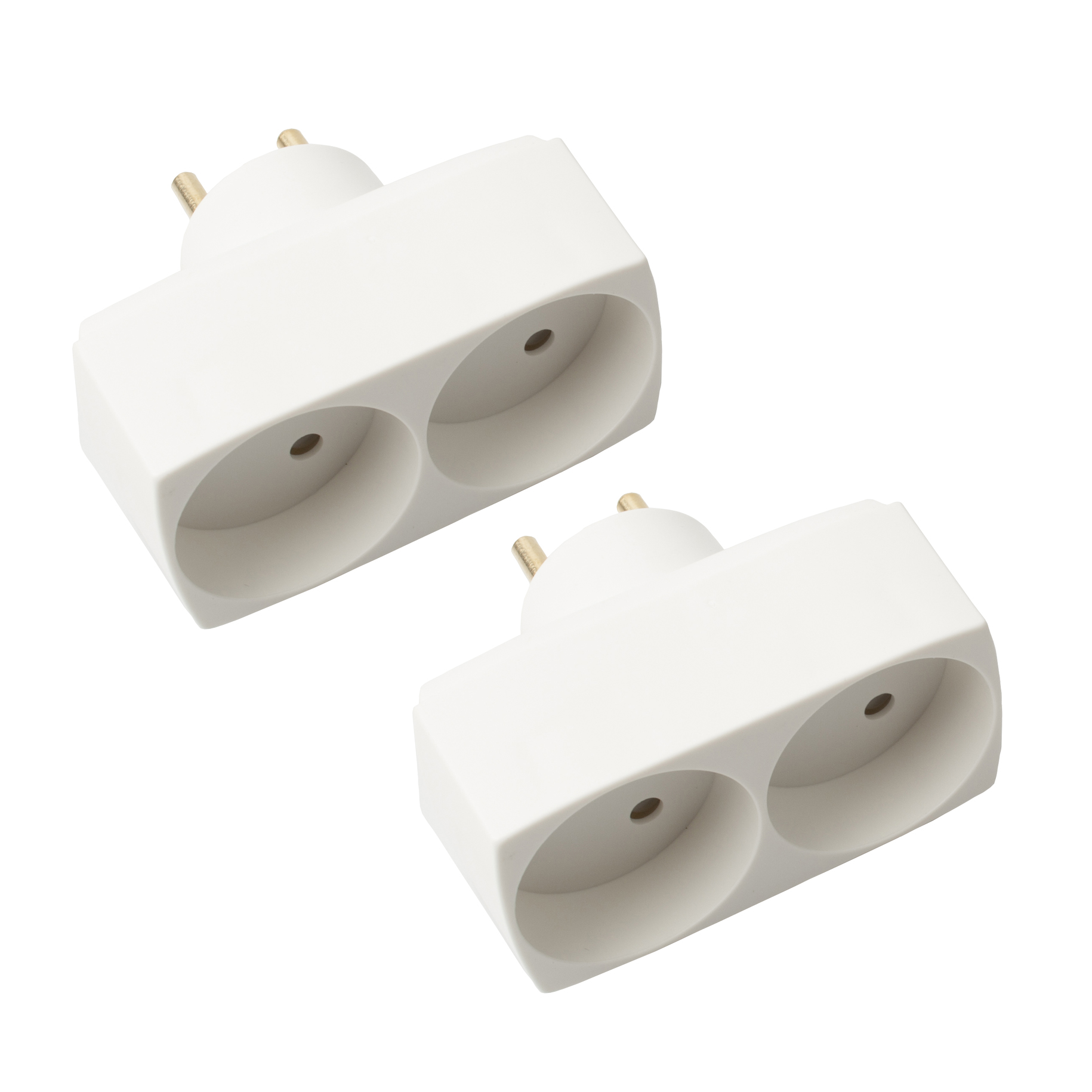 Unite Dobbeltstik 2R Hvid