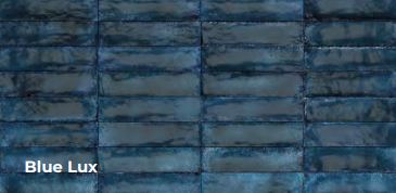 Viva Metalbrick Fliser 6x24cm - Blue Lux