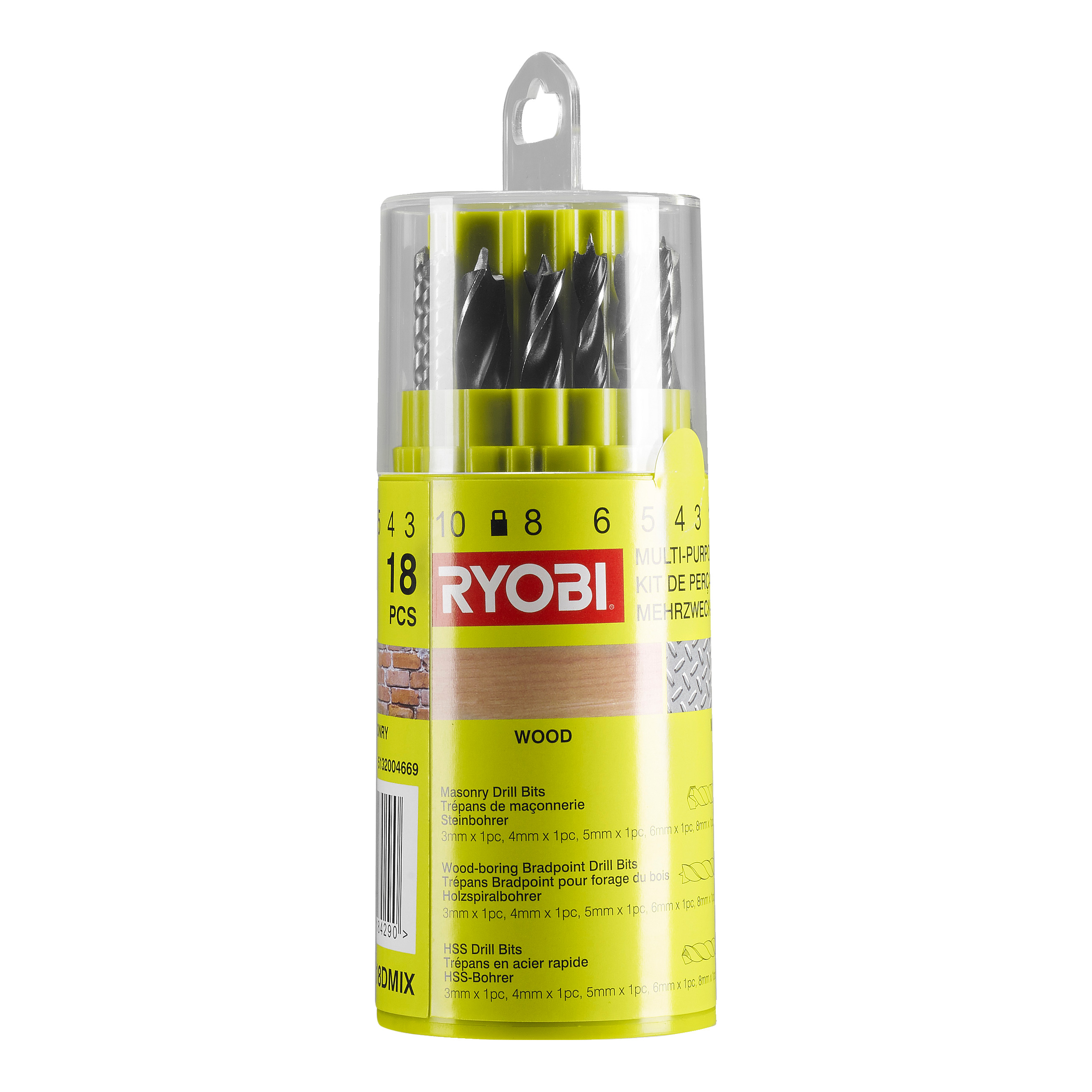 Ryobi Metalborsæt MIX RAK18DMIX