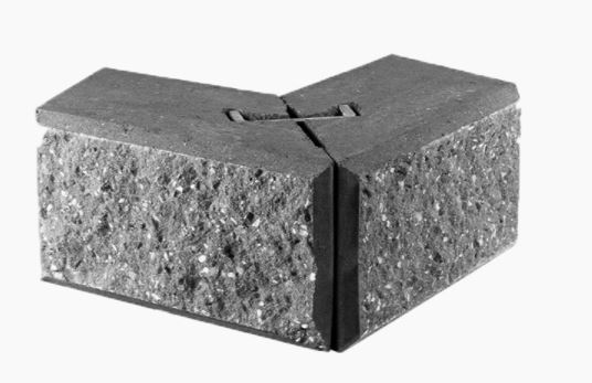 IBF Easyblokke Hjørne 15x18x18/34cm - Sort Antracit