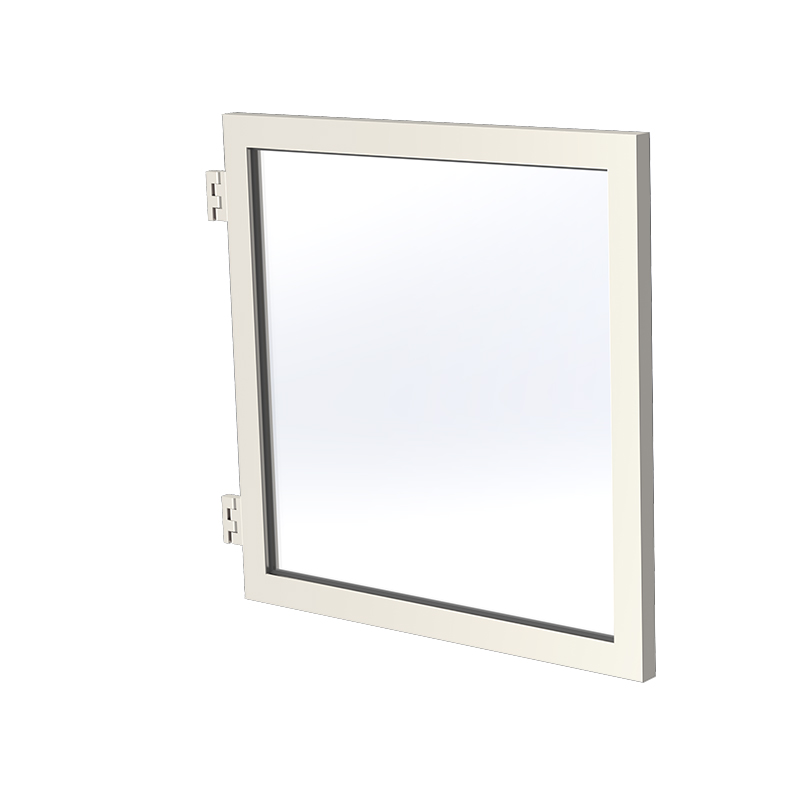 Plastmo Låge M/Lamineret Klar Glas Hvid - 95x900x950mm