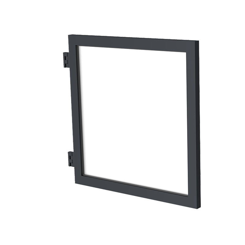 Plastmo Låge M/Lamineret Frostet Glas Antracit - 95x900x950mm