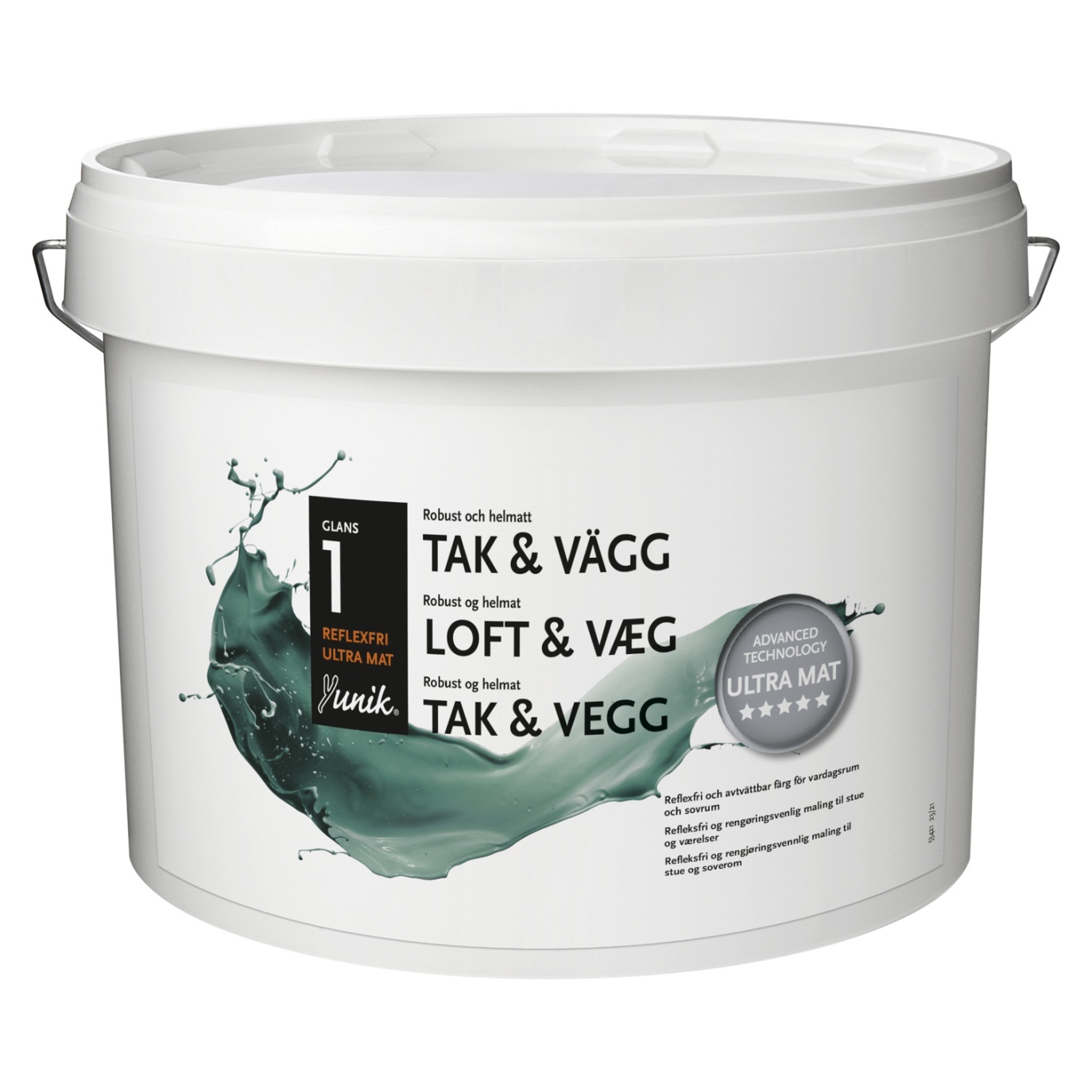 Yunik Loft-& Vægmaling Ultra Mat - Vælg Farve & Størrelse