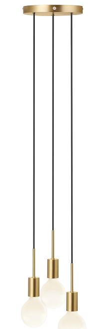 Nordlux Paco 3-Pendel E27 Messing