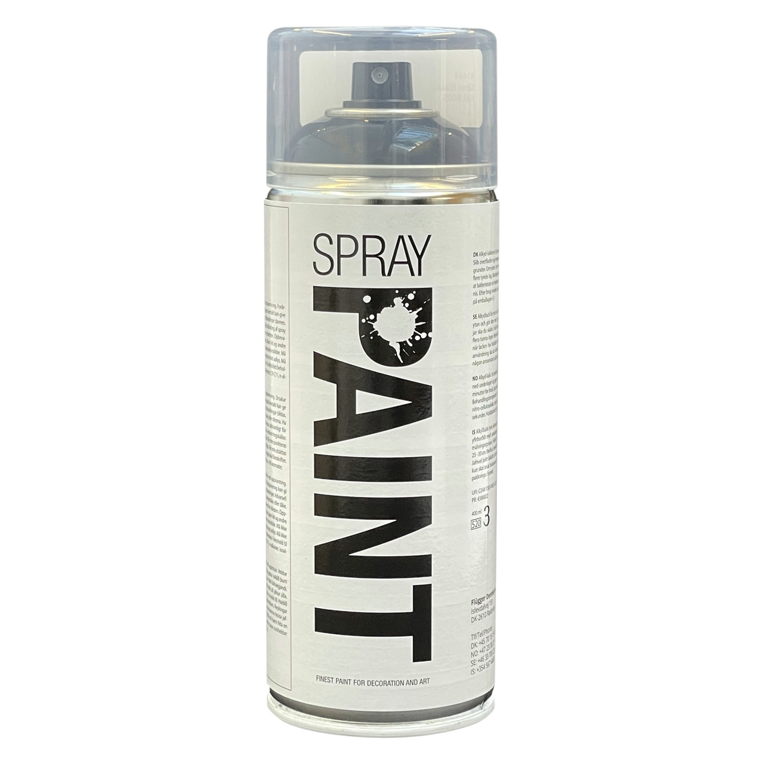 Spray Spraymaling Blank Sort - 400ml 