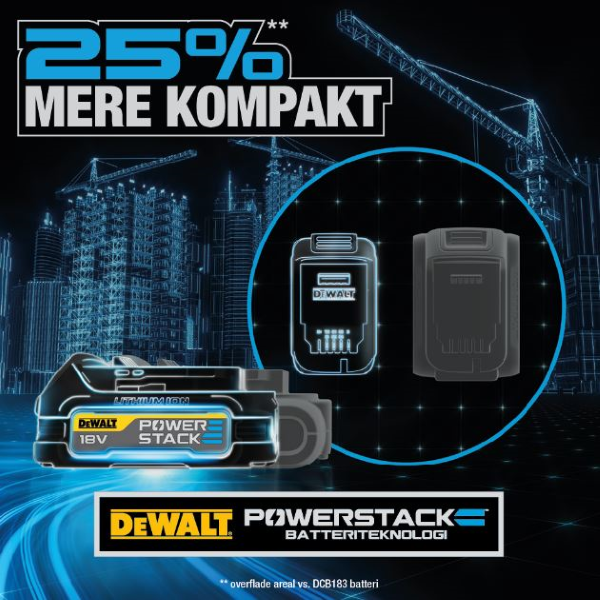 sø Dræbte Kamp DEWALT Kompakt Powerstack 18V DCBP034-XJ - Batterier - Bygma