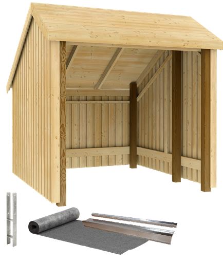 Plus Byg Selv Cykelskur i træ 5,7m²