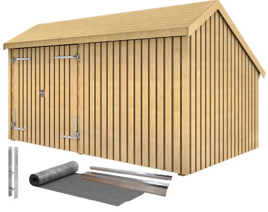 Plus Byg Selv Havehus og redskabsskur i træ - 10,5m²