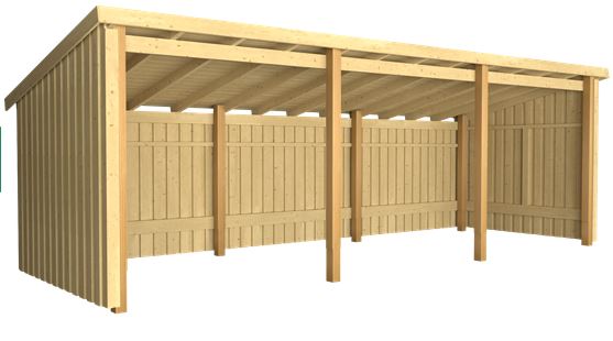 Plus Nordic Byg Selv Havehus og Cykelskur i træ - 14m²