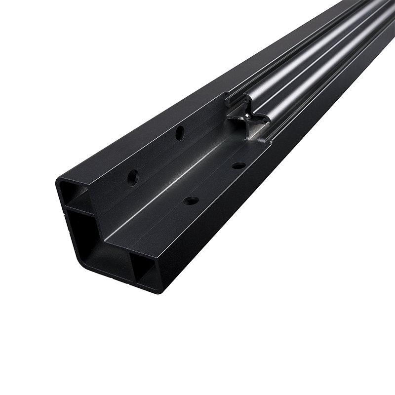 Plastmo Glasrækværk - Frontmonteret Hjørnestolpe Udv.endig 90x1170x90mm