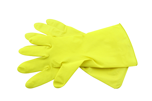 G. Funder Gummihandsker Gul str. M