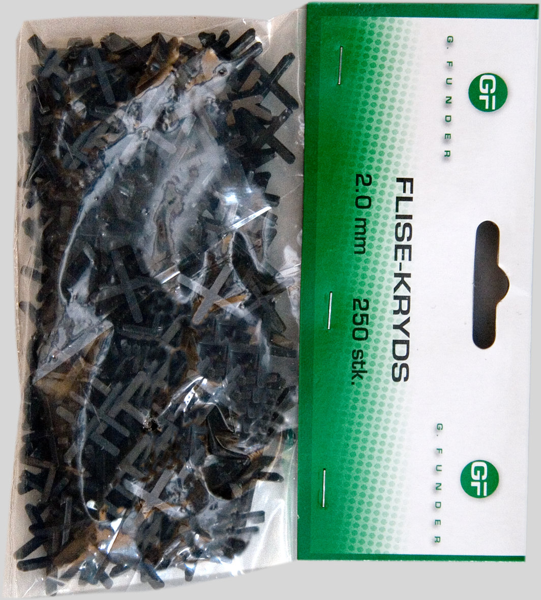 G. Funder Flisekryds 250 stk - 2mm