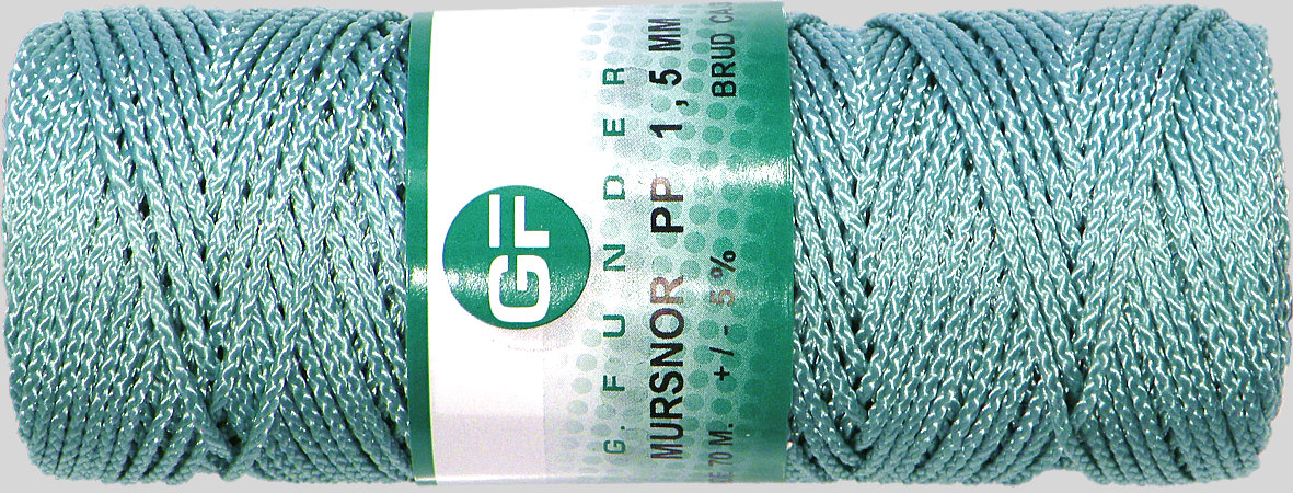 G. Funder Mursnor flettet Grøn - Ø1,5mmx70m