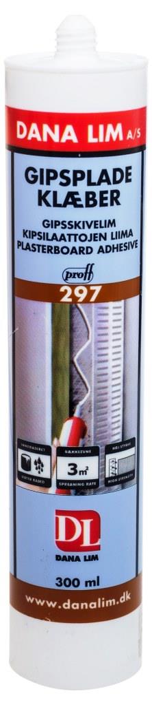 Dana Lim proff gipspladeklæber 297 - 300ml