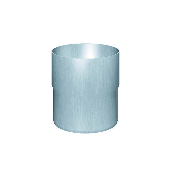 Rheinzink Rørmuffe  CL walsblank - 76mm