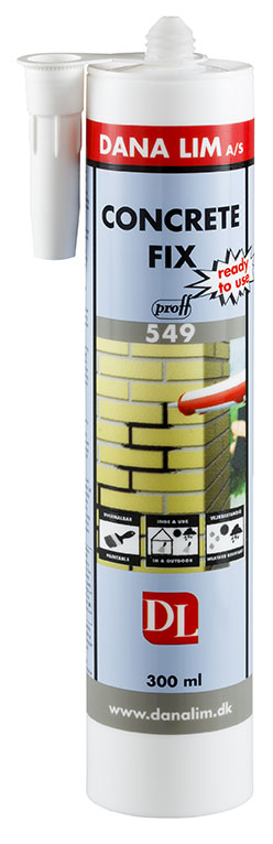Dana concrete fix reparationsmørtel 549 300 ml cement grå