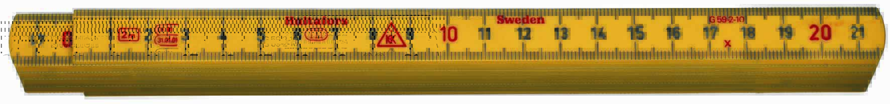 Hultafors Tommestok 10 led glasfiber 1m 